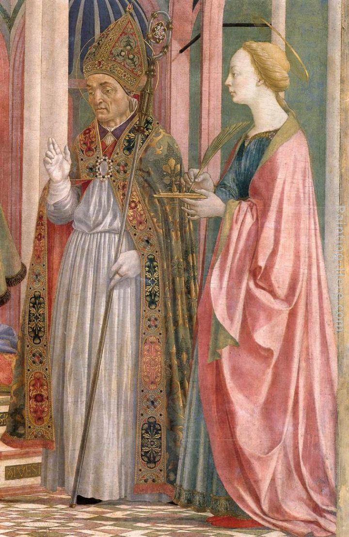 Domenico Veneziano The Madonna and Child with Saints - detail